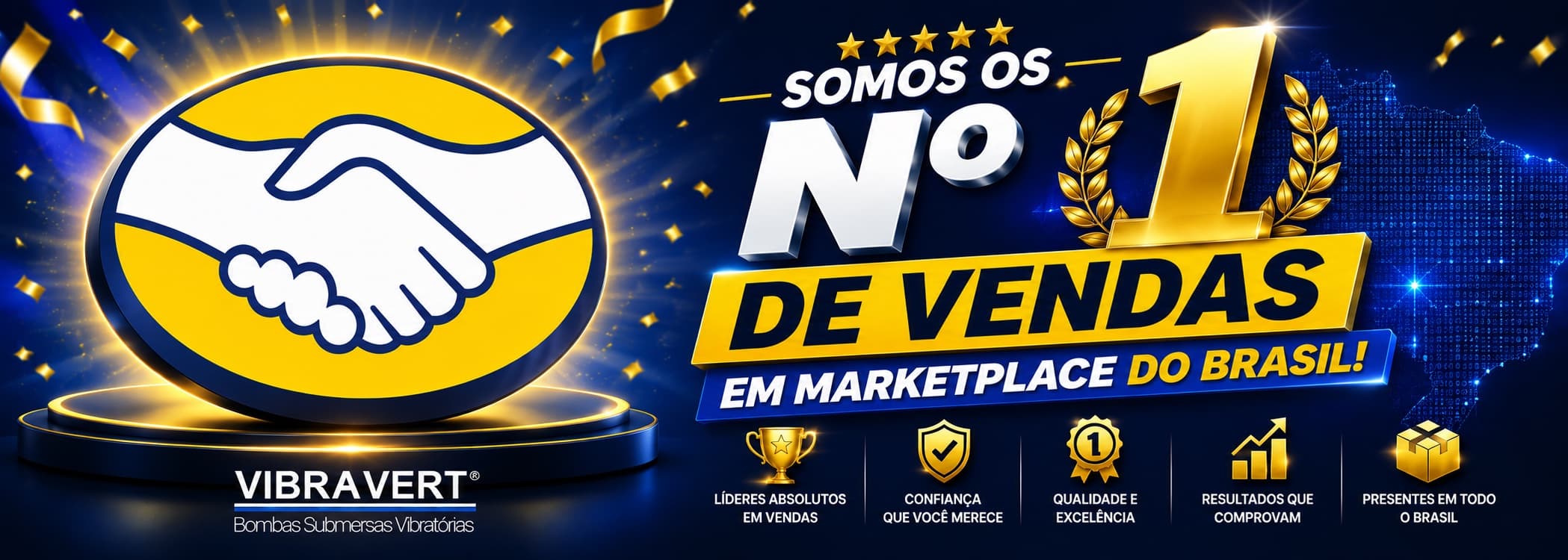 Vibra Vert, nº 1 de vendas em marketplace do Brasil na categoria de bombas sapo