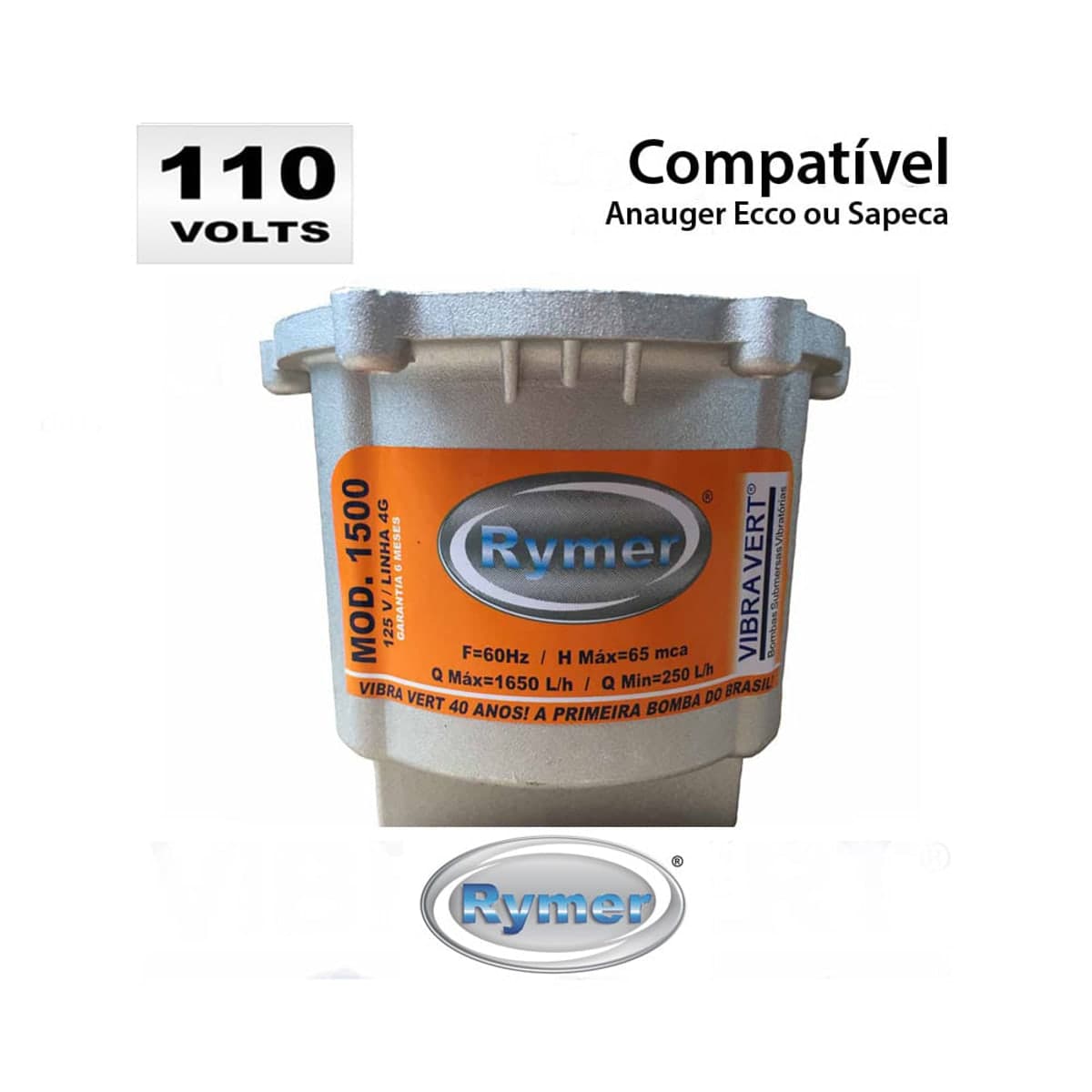 Caneca ou Motor que serve Bomba Submersa Vibratoria Modelo Rymer 1500 em 110/127V