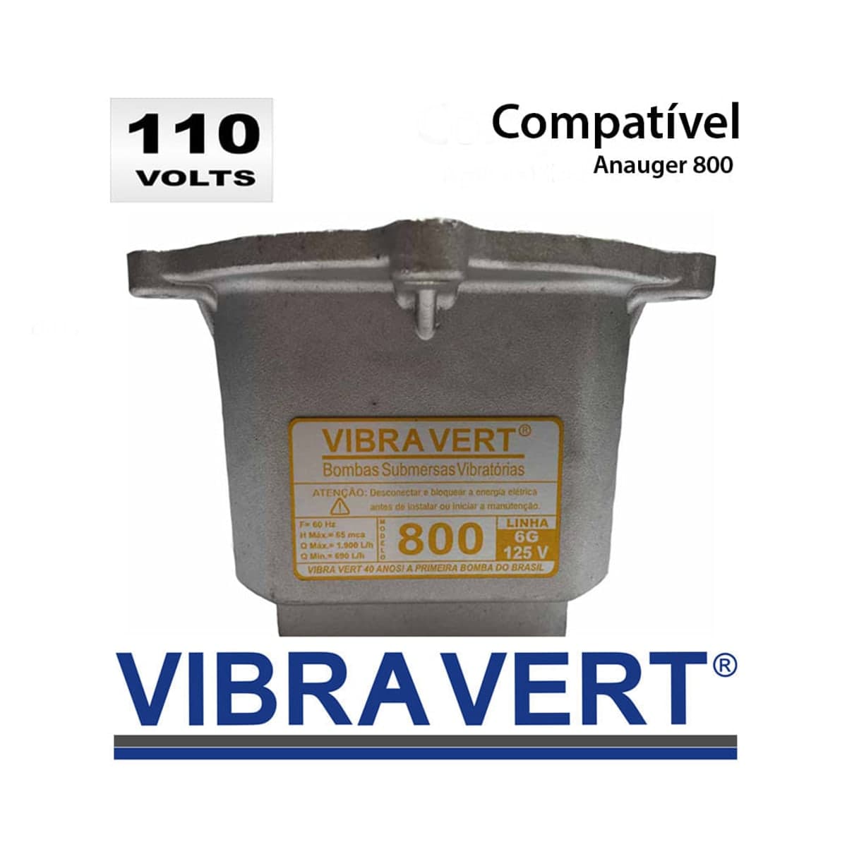 Caneca ou Motor que serve Bomba Submersa Vibratoria Modelo Vibra Vert 800 110/127V