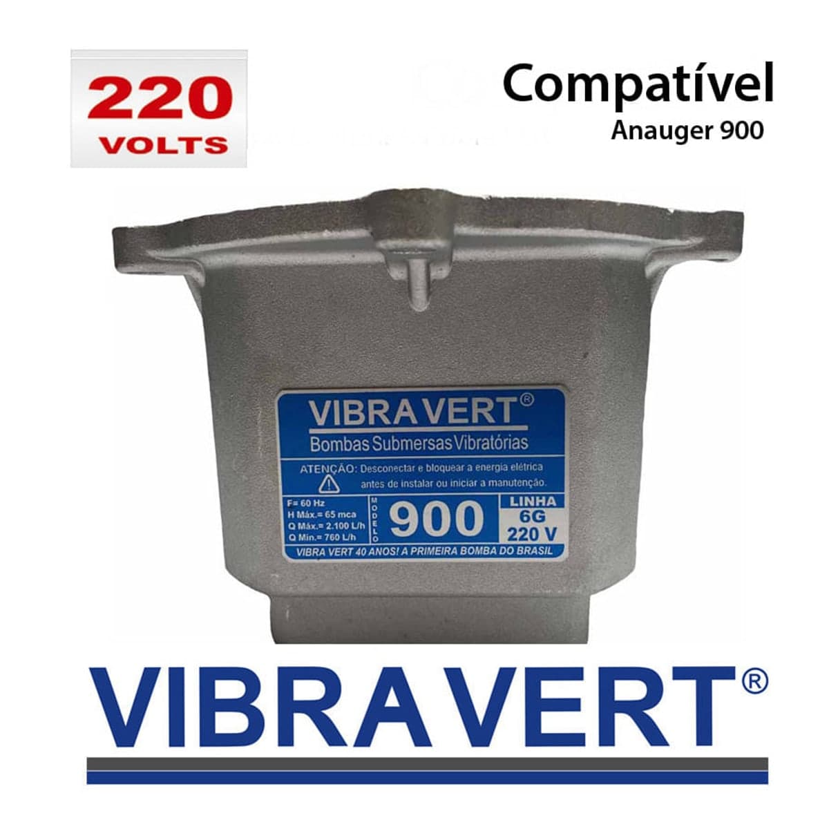 Caneca ou Motor que serve Bomba Submersa Vibratoria Modelo Vibra Vert 900 220V